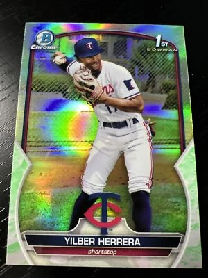 Yilber Herrera 2023 Bowman Chrome Lunar Glow Refractor #BCP-86 Twins 1st Bowman - Image 1 of 2