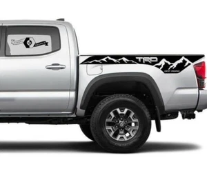 TRD 4x4 Off-Road Mountains Theme BedSide Side Vinyl Stickers Decal fit to Tacoma - Imagen 1 de 2
