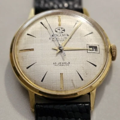 SK AWA Hombre Exclusivo Automático Vintage Linen Cal EB197 25Jewels Förster R... - Imagen 1 de 4