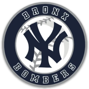 New York Yankees Bronx Bombers Logo Type Die-Cut Round MAGNET - Picture 1 of 1