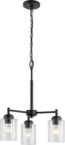 Kichler 44029 Winslow 3 Licht 18 W Kronleuchter - schwarz - Bild 1 von 3