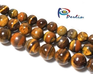 Tigerauge Perlen Natur Edelstein für Armband Kette Schmuck 4/6/8/10 mm Wählen - Bild 1 von 5