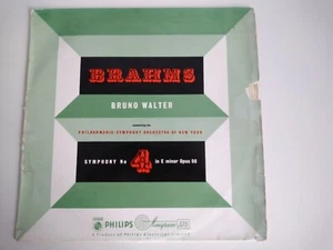 BRAHMS Bruno Walter Philharmonic Symphony Orchestra New York 12" Vinyl Record - Picture 1 of 5