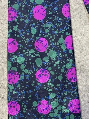 Corbata abstracta divertida con lunares negros púrpura Brioni para hombre 100 % seda Italia usada en excelente estado feliz diversión Foto 1 de 4