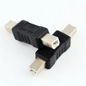 (Pack of 2) USB Type B Male to Type B Male Printer Scanner PC Adapter Coupler - Picture 1 of 4