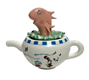 Hallmark Dr. Seuss Collection The Fish In The Pot 2001 Cat in the Hat Teapot 1E - Picture 1 of 4