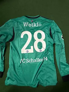 FC Schalke 04 S04 matchvorbereitetes Champions League Trikot Wetklo grün langarm - Bild 1 von 3