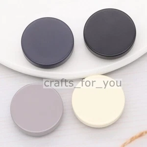 COLOURED RESIN SHANK BUTTONS ROUND 15MM-34MM FOR CLOTHING BAG SEWING CRAFTS DIY - Picture 1 of 12