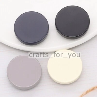 COLOURED RESIN SHANK BUTTONS ROUND 15MM-34MM FOR CLOTHING BAG SEWING CRAFTS DIY - Image 1 of 4