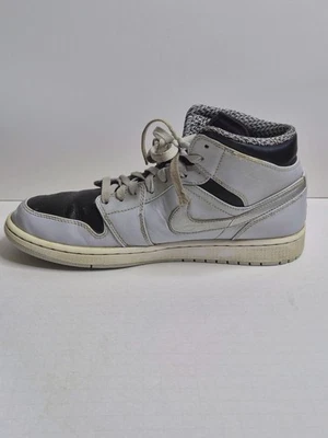 Nike Air Jordan 1 Médio Metálico Cinza Prata 554724-032 (Tamanho 10 Masculino) Usado - Imagem 1 de 4