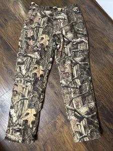 Cabela's Fleece Camo Pants Men's Size 34 Tall Insulated Thinsulate MADE USA - Picture 1 of 5