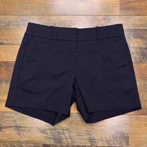 Ann Taylor Shorts Womens 2 Petite Navy Blue Mid Rise Stretch  - Picture 1 of 9