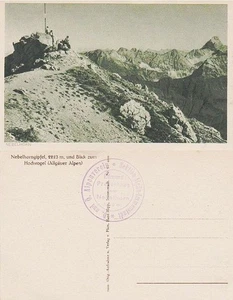 Ansichts-/ Postkarte: Nebelhorngipfel, 2223 m, und Blick zum Hochvogel (Allgäuer - Bild 1 von 1