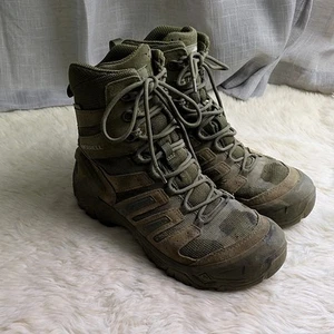 Merrell Strongfield Boots 9.5 Waterproof Tactical Military Green Laceup J099565 - Picture 1 of 7