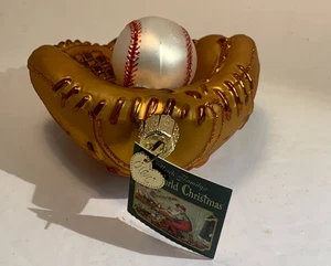 Bronner's CHRISTmas Glas Ornament, Baseballhandschuh mit Ball, Old World Christmas - Bild 1 von 8