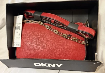 DKNY BRYANT PARK DEMI BAG - CROSSBODY - SHOULDER BAG - RED -MSRP:$ 148 NWT - Image 1 of 4