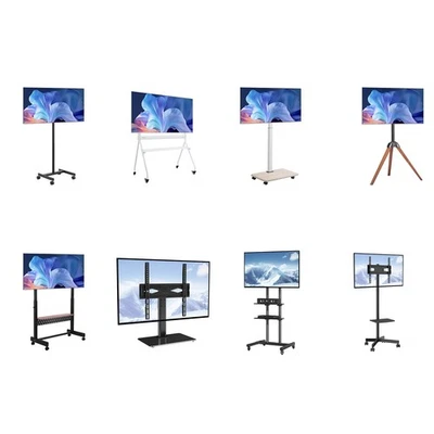 Uimoso Rollbarer TV-Ständer/Mobiler Fernsehständer mit verstellbarer Halterung - Bild 1 von 4