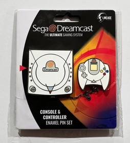 Sega Dreamcast Console & Controller Enamel Pin Set