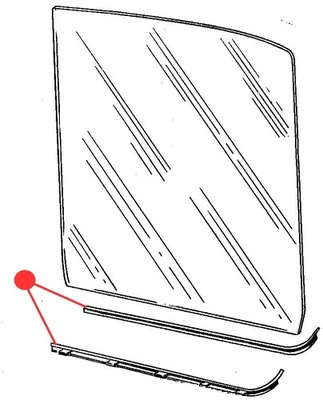 Juego limpiaparabrisas puerta cristal fieltro Ford Econoline 1961-67 Foto 1 de 2