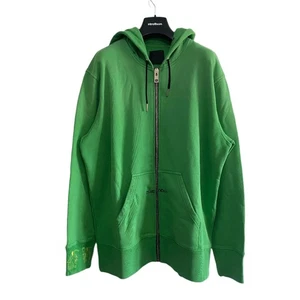 Givenchy x Josh Smith Green Embroidered Reaper Logo Zip Hoodie | Size M $1900 - Picture 1 of 7