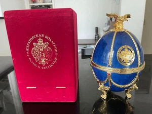Imperial Collection Vodka Sapphire Egg Bottle Empty Decorative Collectible Used - Picture 1 of 13