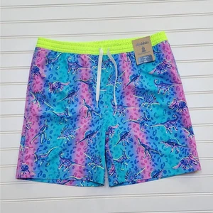 NWT Chubbies The Dino Delights Youth Classic Lined Swim Trunks - Picture 1 of 9