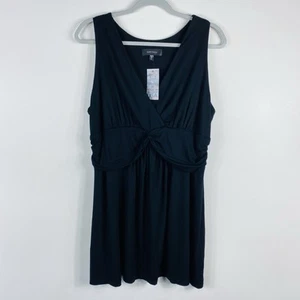 Karen Kane Plus Size 1X Sleeveless Knit Blouse Top Black - Picture 1 of 4