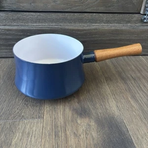 Vintage MCM Dansk Marineblau Emaille Kobenstyle Soßenpfanne 2 Quart Frankreich - Bild 1 von 12