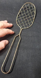 Antique, Twisted Wire, Whisk, Strainer, Spatula, Primitive Utensil - Picture 1 of 8