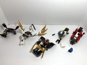 LEGO Misc partials LOT: Ninjago 70734 dragon, mech, bike see description