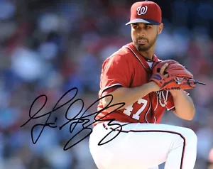 Signed Washington Nationals Gio Gonzalez 8x10 Photo COA - Picture 1 of 1
