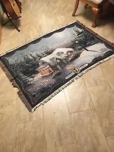 Thomas Kinkade Holiday 2000 Snow Cabin Tapestry Collection - Picture 1 of 9