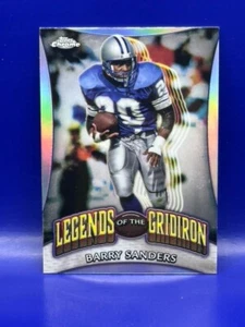 2024 Topps Chrome Barry Sanders Legends of the Gridiron Refractor #LOG18 Detroit - Picture 1 of 2