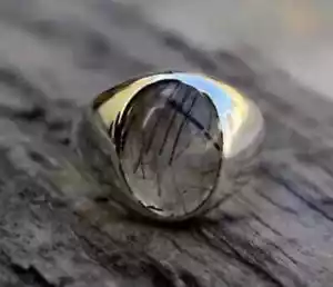Mens Quartz Ring MuheNajaf Ring Sterling Silver 925 Quartz Handmade MuheNajaf Mo - Picture 1 of 3