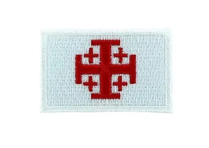 Flag patch patches templar knights jerusalem shield tactical indifdel crusader r - Picture 1 of 1