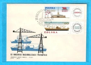 POLAND - 1966 INDUSTRY / SHIP FIRST DAY COVER FDC - N687 - Picture 1 of 1