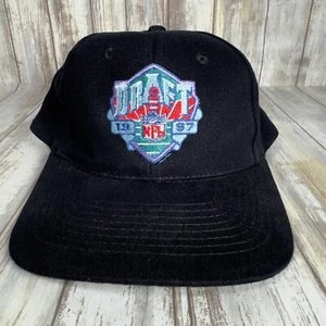 1997 NFL Draft Hat Seattle Seahawks KC Black Embroidered VTG Rare Snap Back - Picture 1 of 5