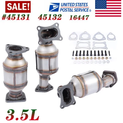 BANK1 BANK2 REAR Catalytic Converters for HONDA PILOT 3.5L 2009-2013 2014 2015 Foto 1 de 4