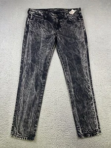 Siwy Hannah Low Rise Skinny Stretch Acid Black Jeans Womens Size 30 Made In USA - Picture 1 of 16