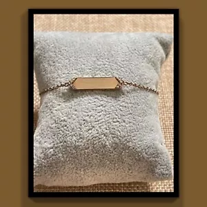 FOSSIL ROSE GOLD TONE+CRYSTAL PLAQUE CHARM CHAIN BRACELET - Picture 1 of 8