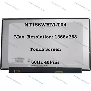 15.6" NT156WHM-T04 HD 1366×768 40 Pins IPS 60Hz LCD Touch Screen Panel Display - Picture 1 of 1