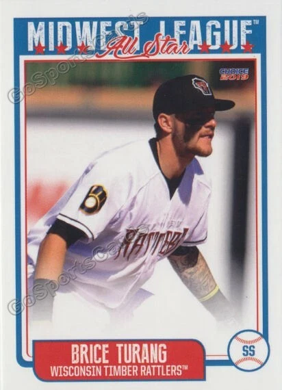2019 Midwest League All Star BT Brice Turang Brewers RC Rookie - Image 1 of 1