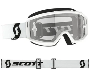 MASCHERA MASCHERINA MX CROSS SCOTT MX GOGGLE PRIMAL WHITE ANTIFOG CLEAR - Picture 1 of 1