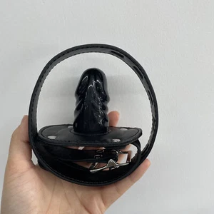 Lockable Open Mouth Gag Penis Dildo Oral Plug Fetish Sex Toys Roleplay Slave SM - Picture 1 of 12