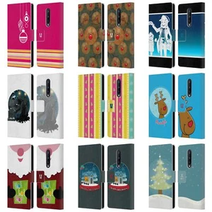 HEAD CASE MIX CHRISTMAS COLLECTION LEATHER BOOK CASE FOR BLACKBERRY ONEPLUS - Picture 1 of 15