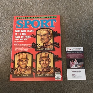 REGGIE JACKSON GARY CARTER signed Autograph JSA COA HOF Sport Magazine Mets - Picture 1 of 1
