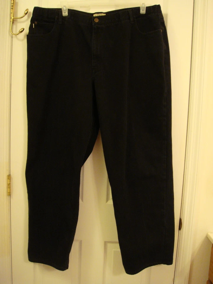 Men's L. L. Bean Comfort Waist Black Jeans Size 42 x 31 Tag says 32" - Image 1 of 4
