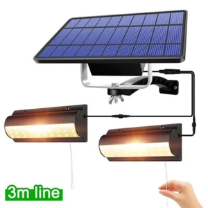 Solar Shed Pendant Light Lights Outdoor And Indoor Wall LED Lamp Powered Pull - Picture 1 of 8