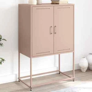 vidaXL Highboard Pink 68.5x38.5x107 cm Steel - Picture 1 of 11