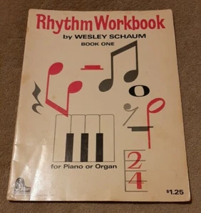 Libro de ejercicios de ritmo vintage Wesley Schaum Book One piano u órgano 1969 - Imagen 1 de 8